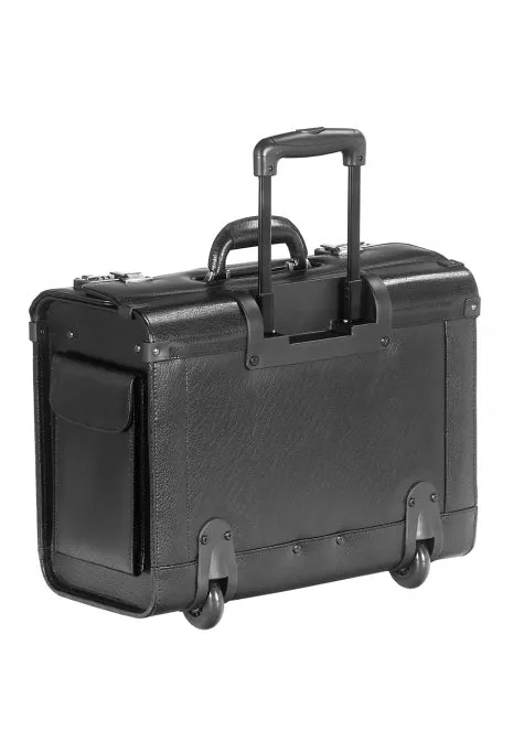Mancini Leather Briefcase High Capacity Wheeled