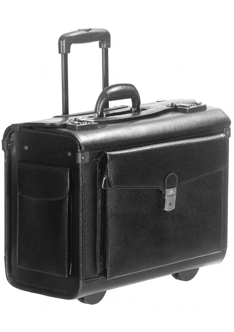 Mancini Leather Briefcase High Capacity Wheeled