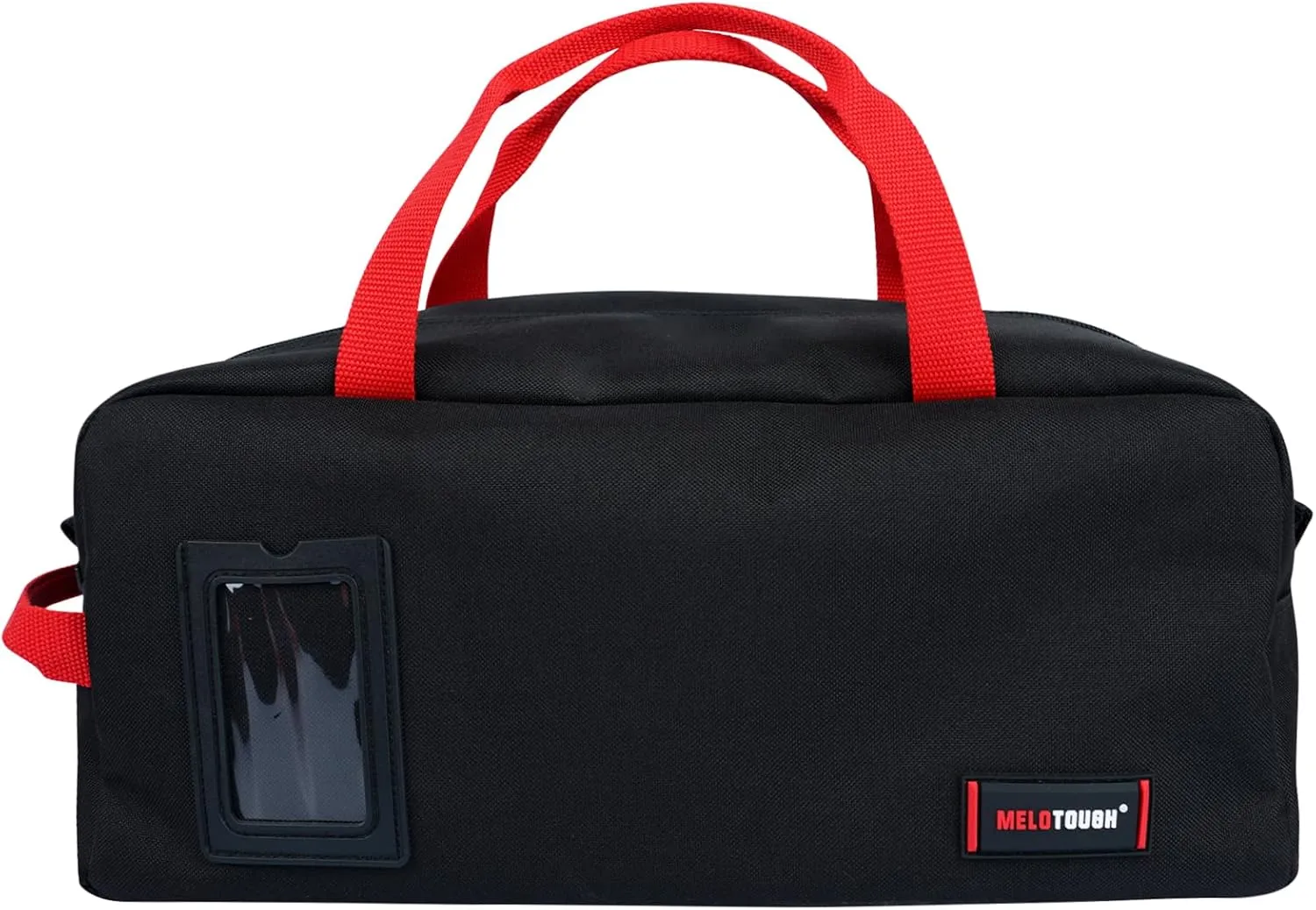 MELOTOUGH 16 Inch Tool Bag Canvas Tool Tote Bags with Zipper Heavy Duty Portable Tool Bag Organizer for Electrician,Plumbing,Technician,HVAC (Black)