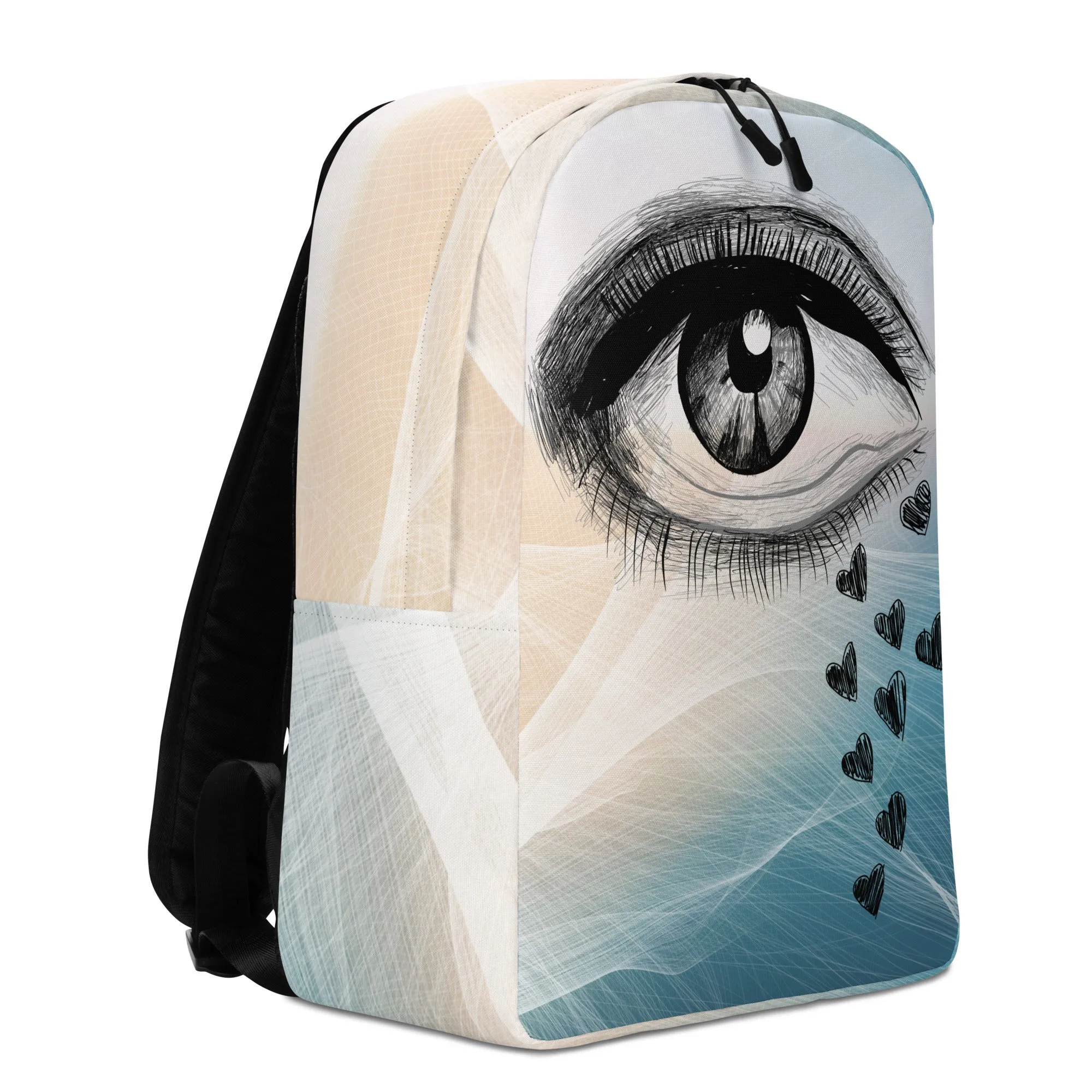 Minimalist Backpack Eye Heart Tears