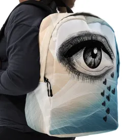 Minimalist Backpack Eye Heart Tears