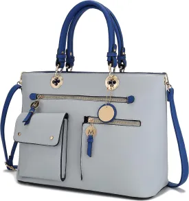 MKF Collection Satchel Bag for Womens Vegan Leather Crossbody Bag Handbag Top-Handle Purse by Mia K