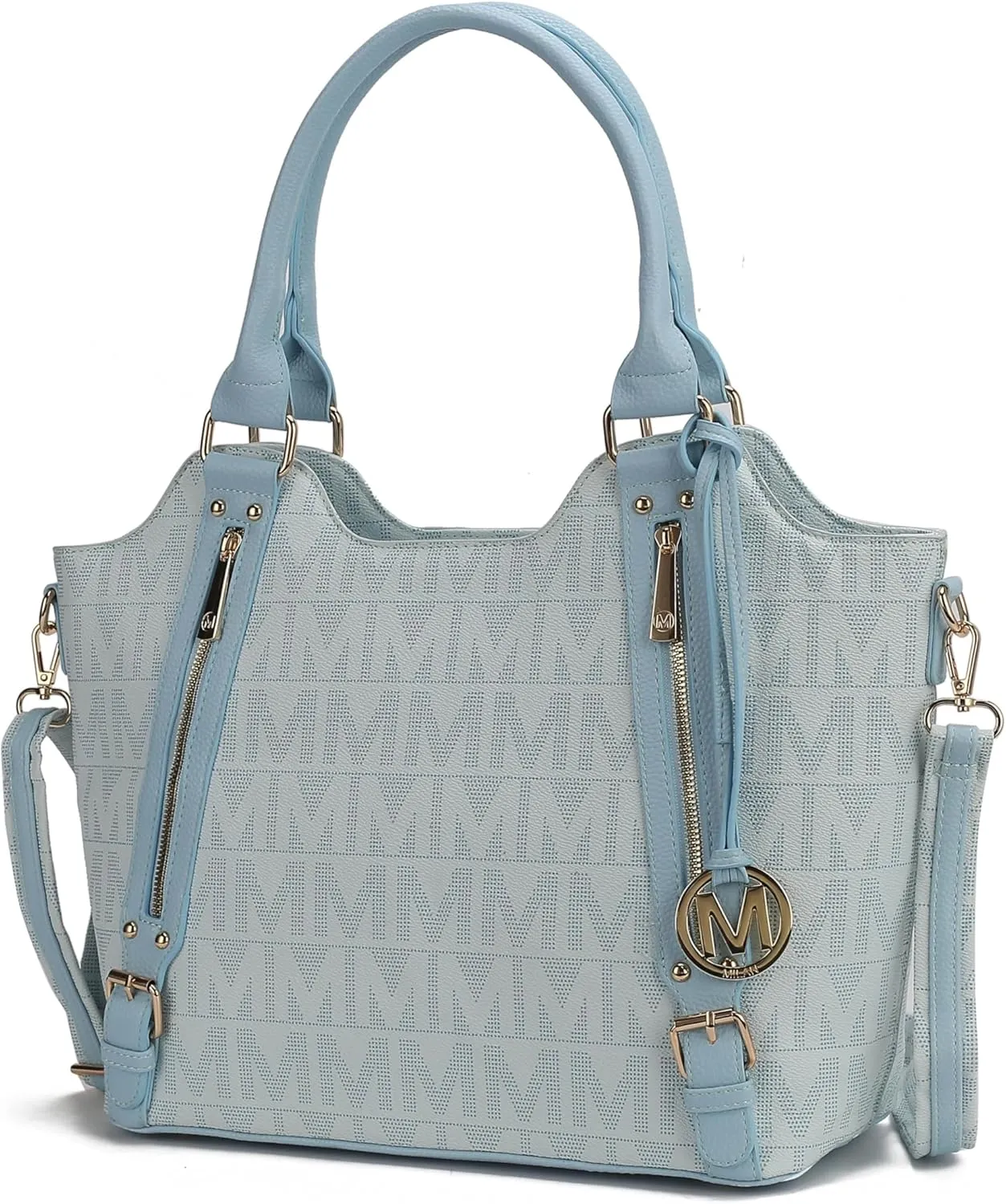MKF Collection Tote Satchel Handbag for Women: PU Leather Shoulder Bag  Top-Handle Purse, Ladies Pocketbook By Mia K
