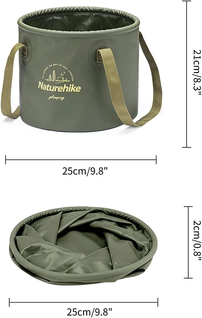 Naturehike Multifunctional Collapsible Water Basin, Folding Tub, Portable Bin, Lightweight Foldable Bucket with Handles for Camping, Dish Washing, Laundry, Fishing, Hiking