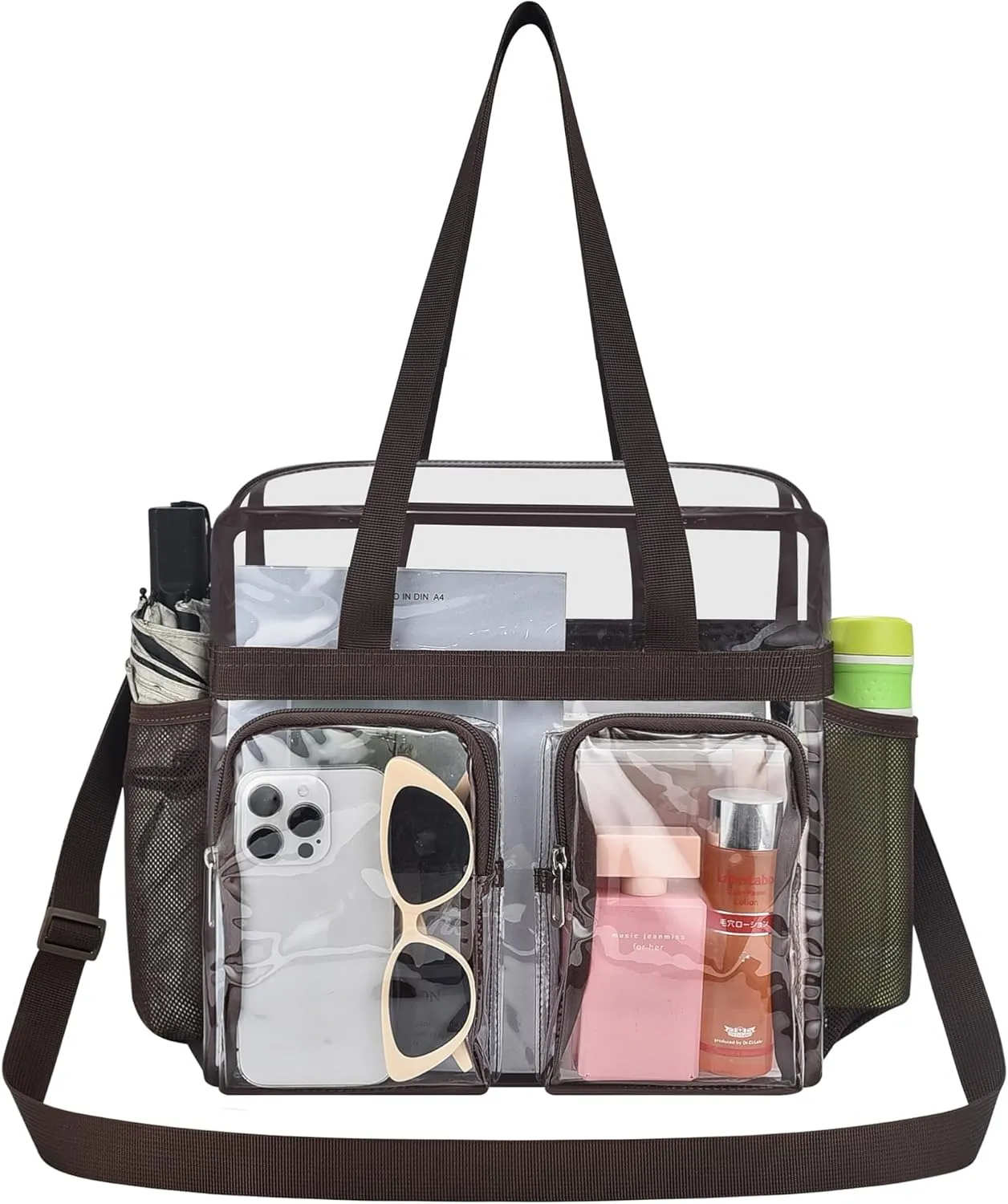 Oraben Clear Bag for Stadium Events 12x6x12 Clear Tote Bag for Women Transparent Lunch Bag for Work Sports Concert
