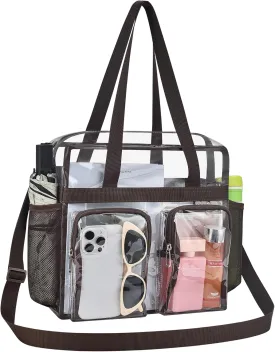 Oraben Clear Bag for Stadium Events 12x6x12 Clear Tote Bag for Women Transparent Lunch Bag for Work Sports Concert