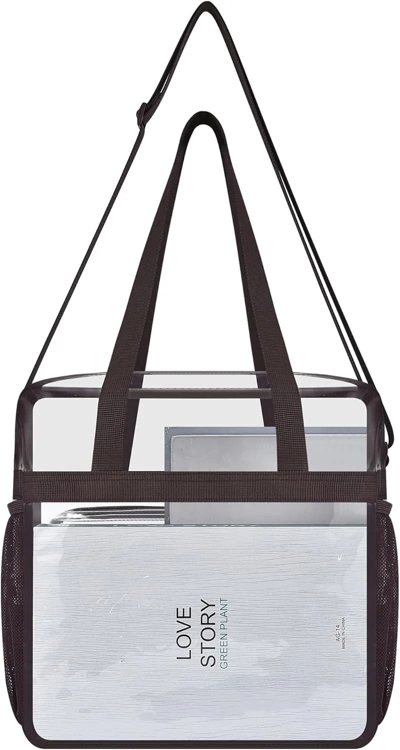 Oraben Clear Bag for Stadium Events 12x6x12 Clear Tote Bag for Women Transparent Lunch Bag for Work Sports Concert