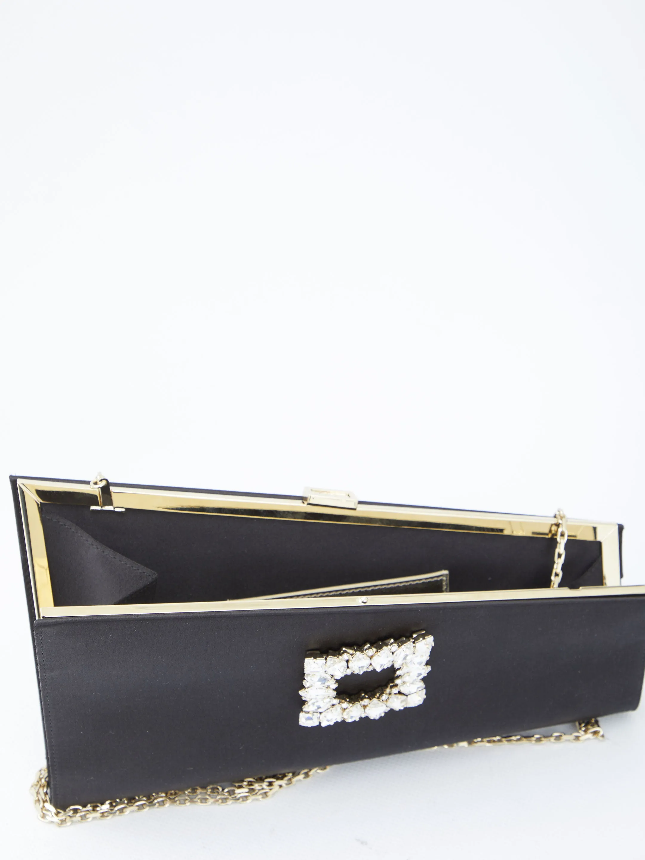 Roger Vivier Asymmetrical Strass Buckle Clutch