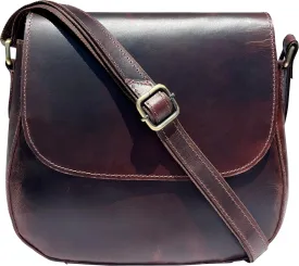 RUSTIC TOWN Leather Crossbody Satchel Bag Vintage Purses Handbags for Women