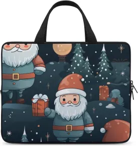 Santa Claus Pattern Messenger Bag Case Sleeve for Laptop Briefcase