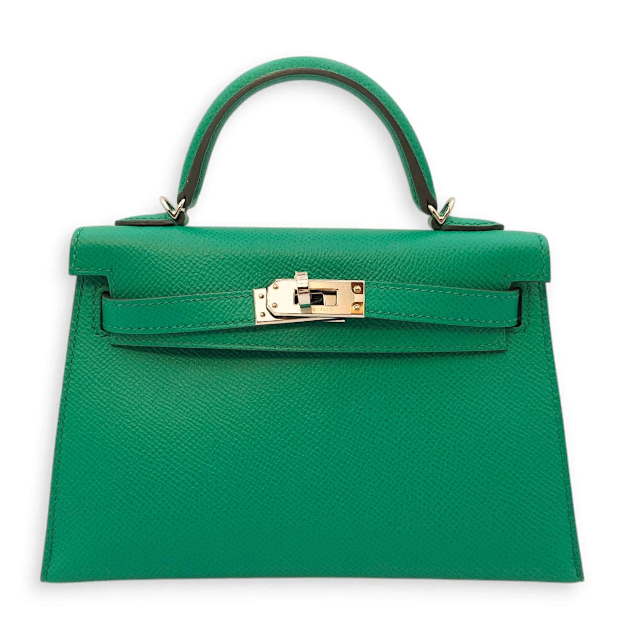 Sellier Kelly 20 Vert Jade in Epsom, Palladium hardware