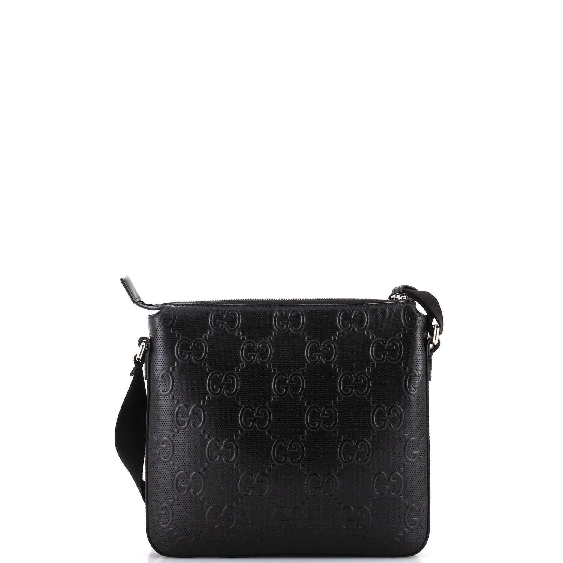 Signature Zip Messenger Bag Guccissima Leather Small