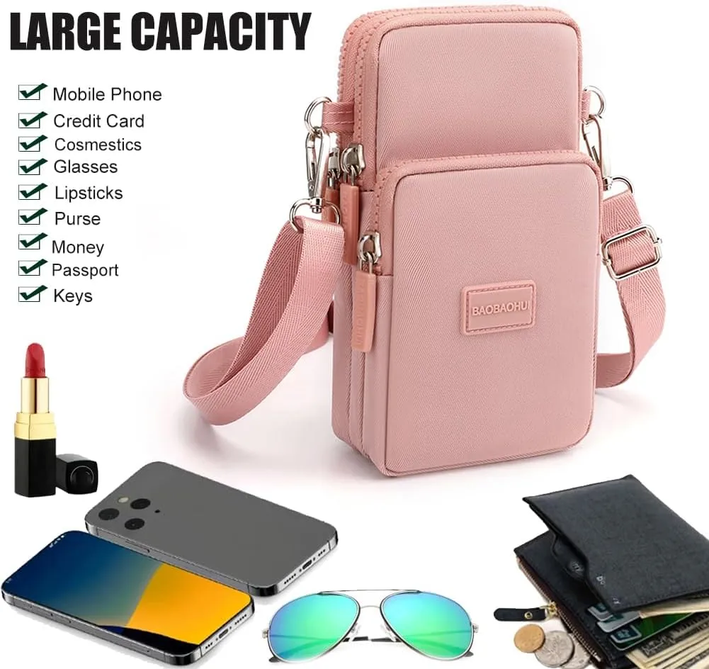 Small Crossbody Bags for Women, Universal Pouch Wallet Cell Phone Purse Lightweight Pockets Handbags Mini Shoulder Bag