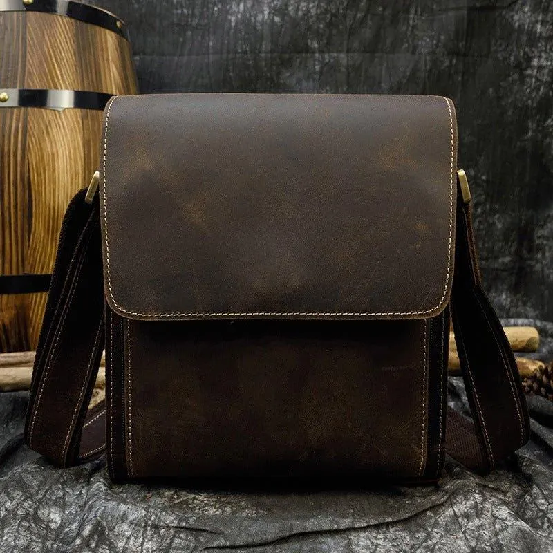 Small Messenger Bag Crossbody Leather for Men