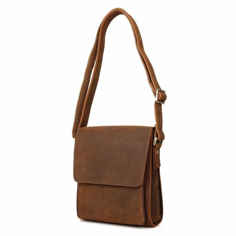 Small Messenger Bag Crossbody Leather for Men