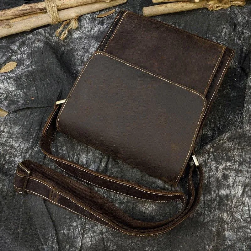 Small Messenger Bag Crossbody Leather for Men