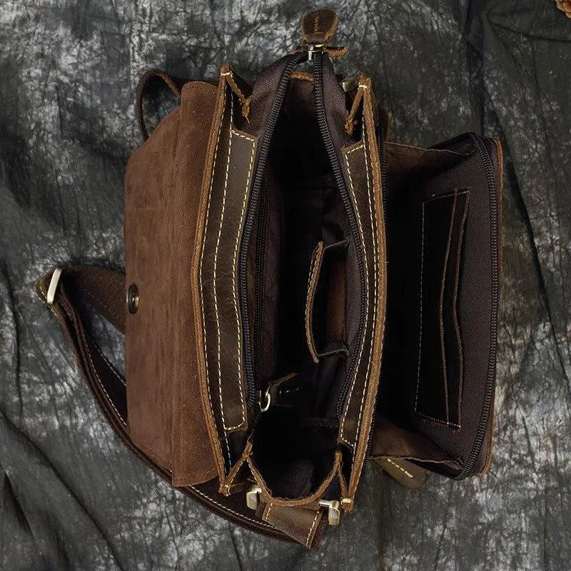 Small Messenger Bag Crossbody Leather for Men