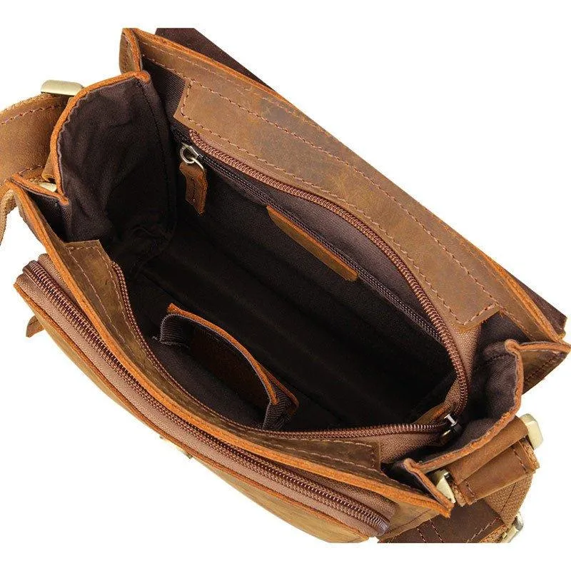 Small Messenger Bag Crossbody Leather for Men