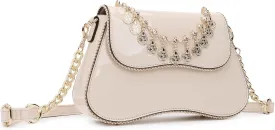 Small Patent Leather Crossbody Bags for Women Y2K Purse Trendy Hobo Handbag Designer Studded Shoulder Bag