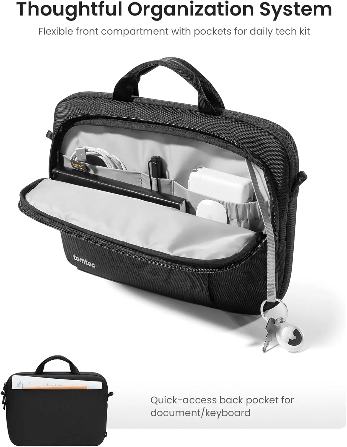 tomtoc 360 Protective Laptop Carrying Case for 16-inch MacBook Pro M4/M3/M2/M1 Pro/Max A3403 A3186 A2991, Water-resistant Laptop Shoulder Bag fits 15-inch MacBook Air M4/A3241 2025, M3/A3114, M2/A2941