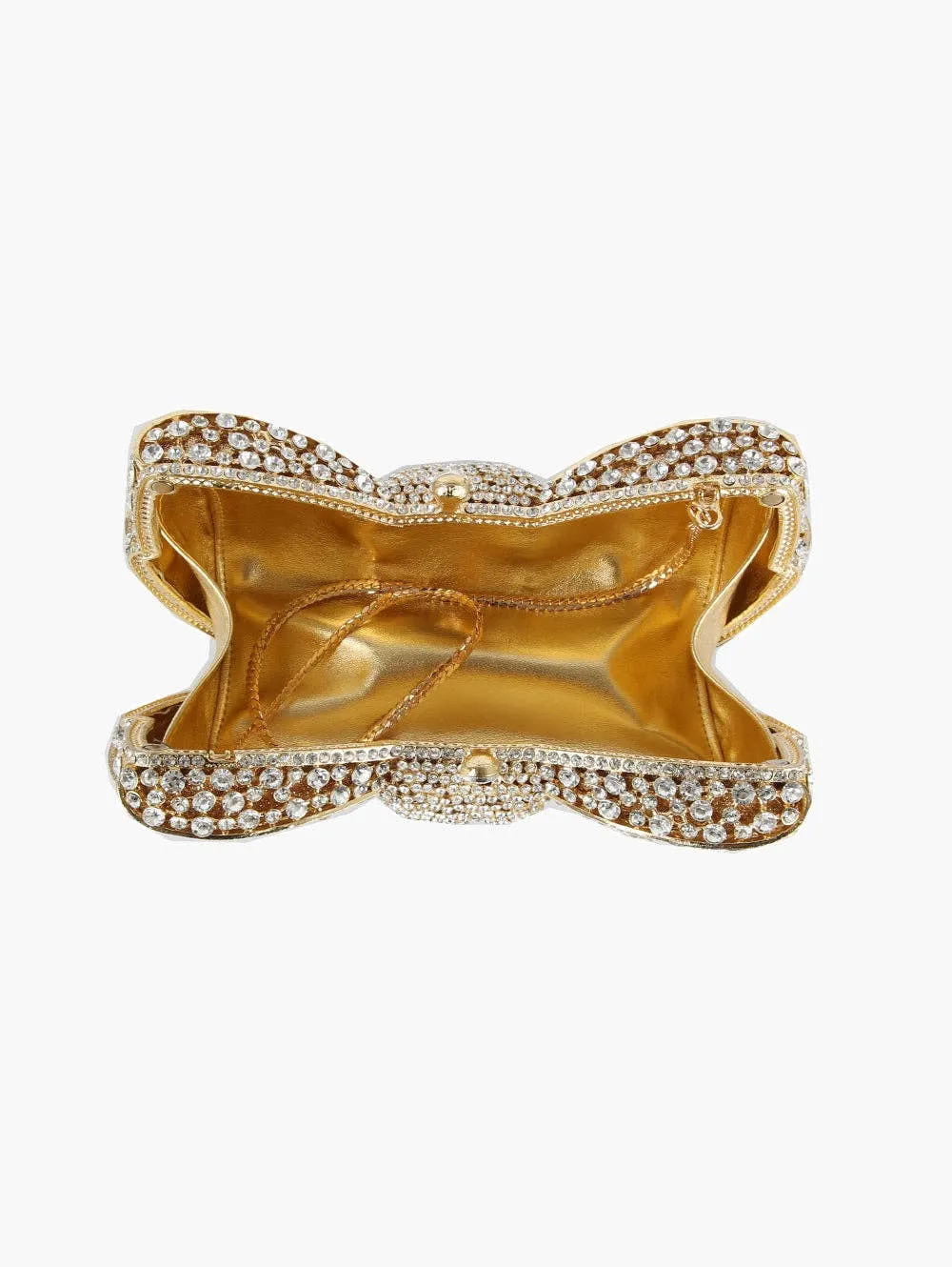 'Trinity' Rhinestone & Crystal Bow Evening Clutch