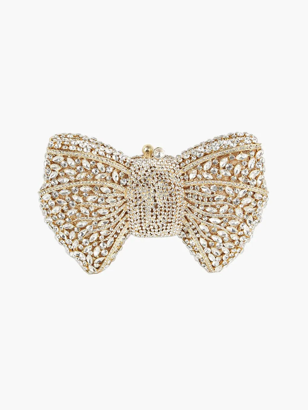'Trinity' Rhinestone & Crystal Bow Evening Clutch