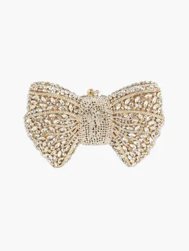 'Trinity' Rhinestone & Crystal Bow Evening Clutch