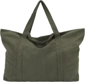 UERRUAM Huge Weekender Bag for Women Extra Large Corduroy Tote for 5 Nights Clothe,Overnight Travel,Road Trip,Beach,Grocery