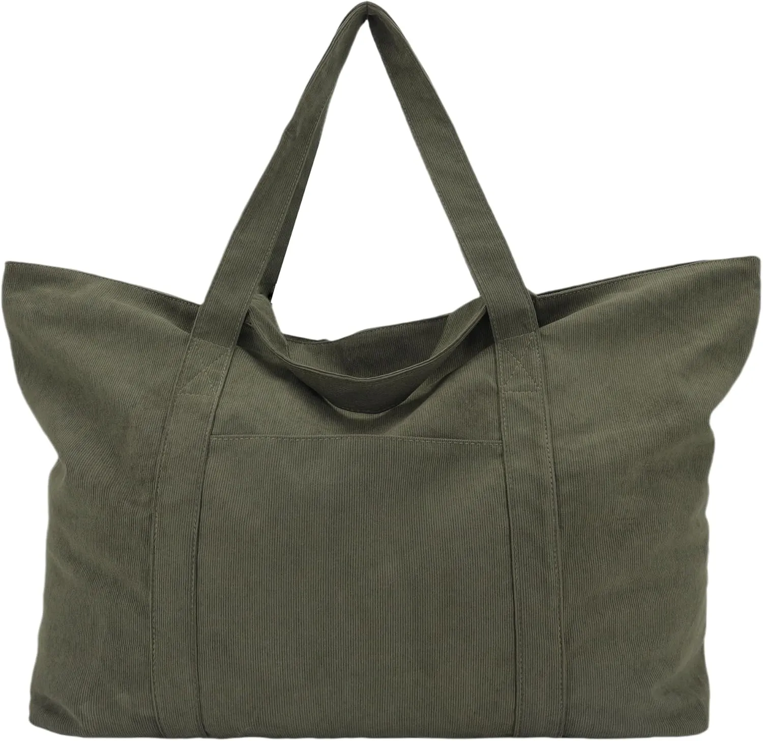 UERRUAM Huge Weekender Bag for Women Extra Large Corduroy Tote for 5 Nights Clothe,Overnight Travel,Road Trip,Beach,Grocery