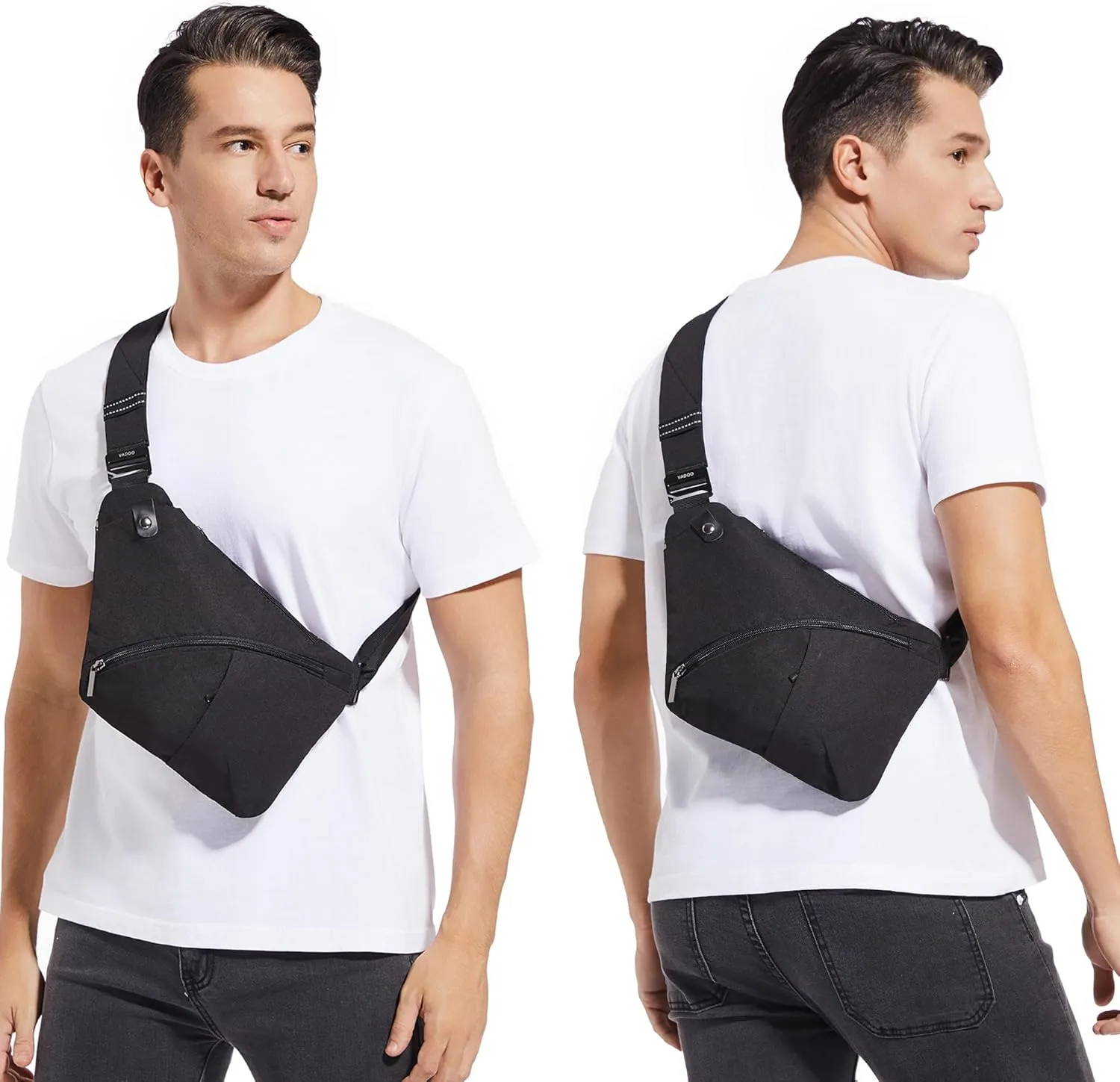 VADOO Anti-theft Crossbody Bags for Women, Shoulder Sling Bag for Men Lightweight Chest Bag for Travel Sport