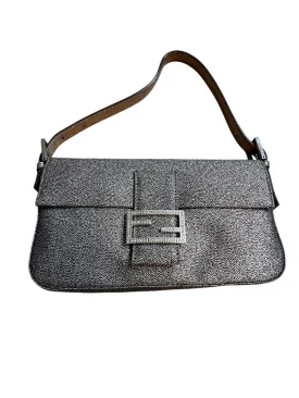 Vintag Fendi Silver Metallic Baguette DXBK0074