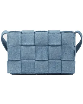 Washed Denim Cassette Bag in Indigo