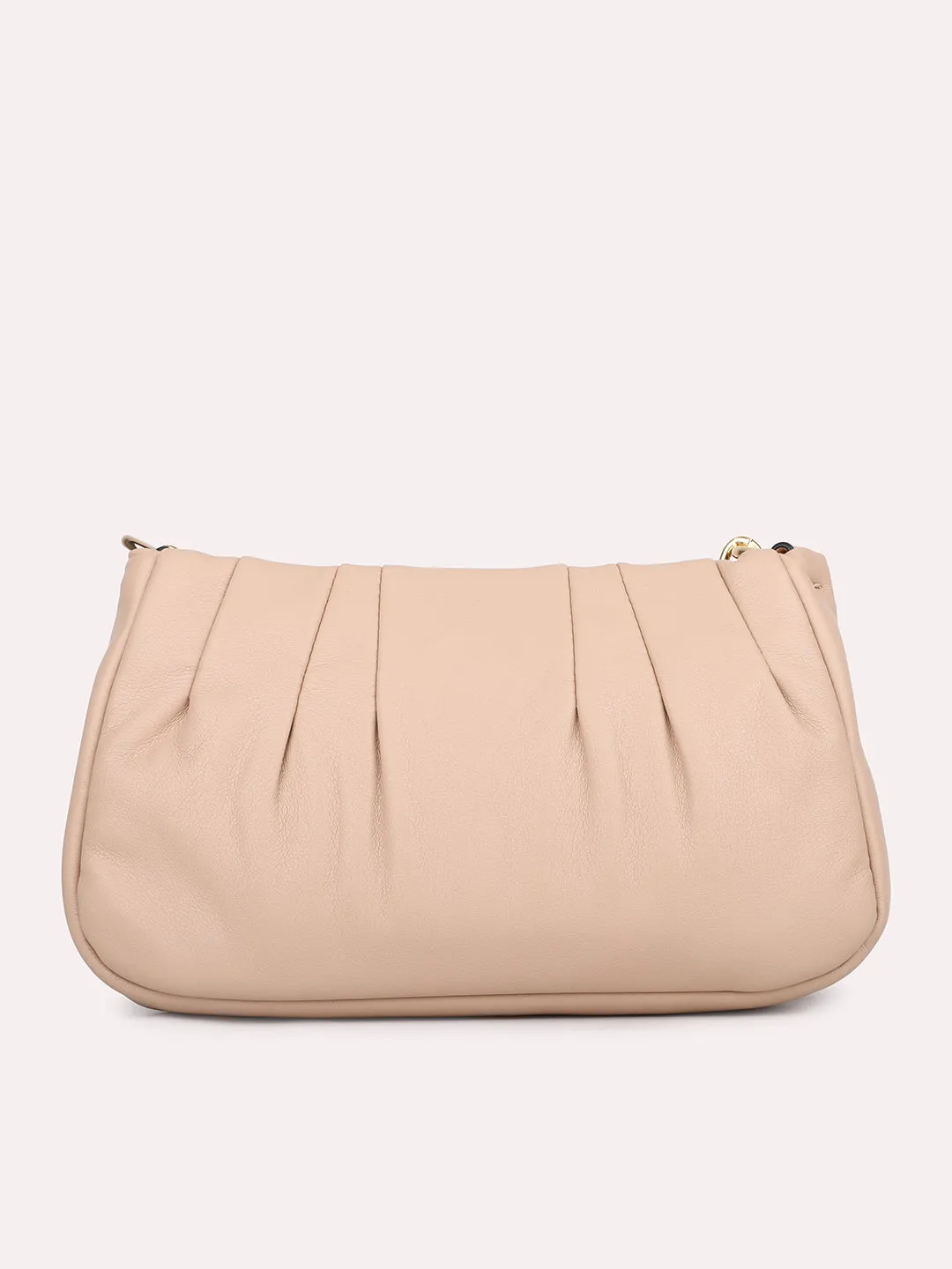 Womens Peach Embellished Sling Bag